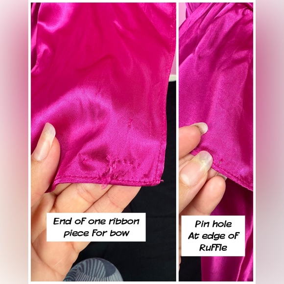 Vintage 1980s Gunne Sax Pink Barbie Bombshell Draped Strapless Party Prom Dress - Picture 6 of 10